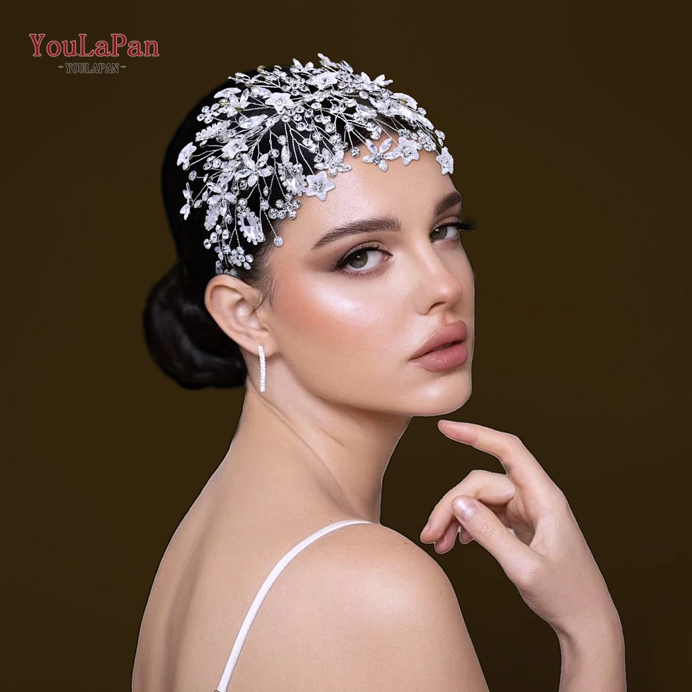 YouLaPan Wedding Hair Piece Bride Hair Accessories Shiny Rhinestone Headwear Elegant Women Bridesmaid Party Headbands HP677