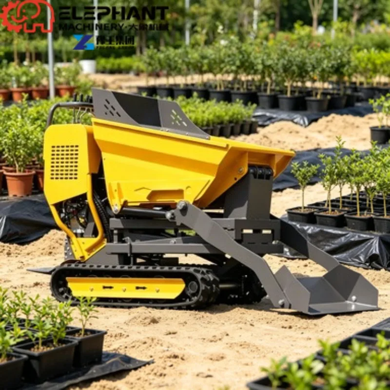 Mini Dumper Truck 500kg 800kg Crawler Dump Truck For Construction Farm Garden Orchard Building Work