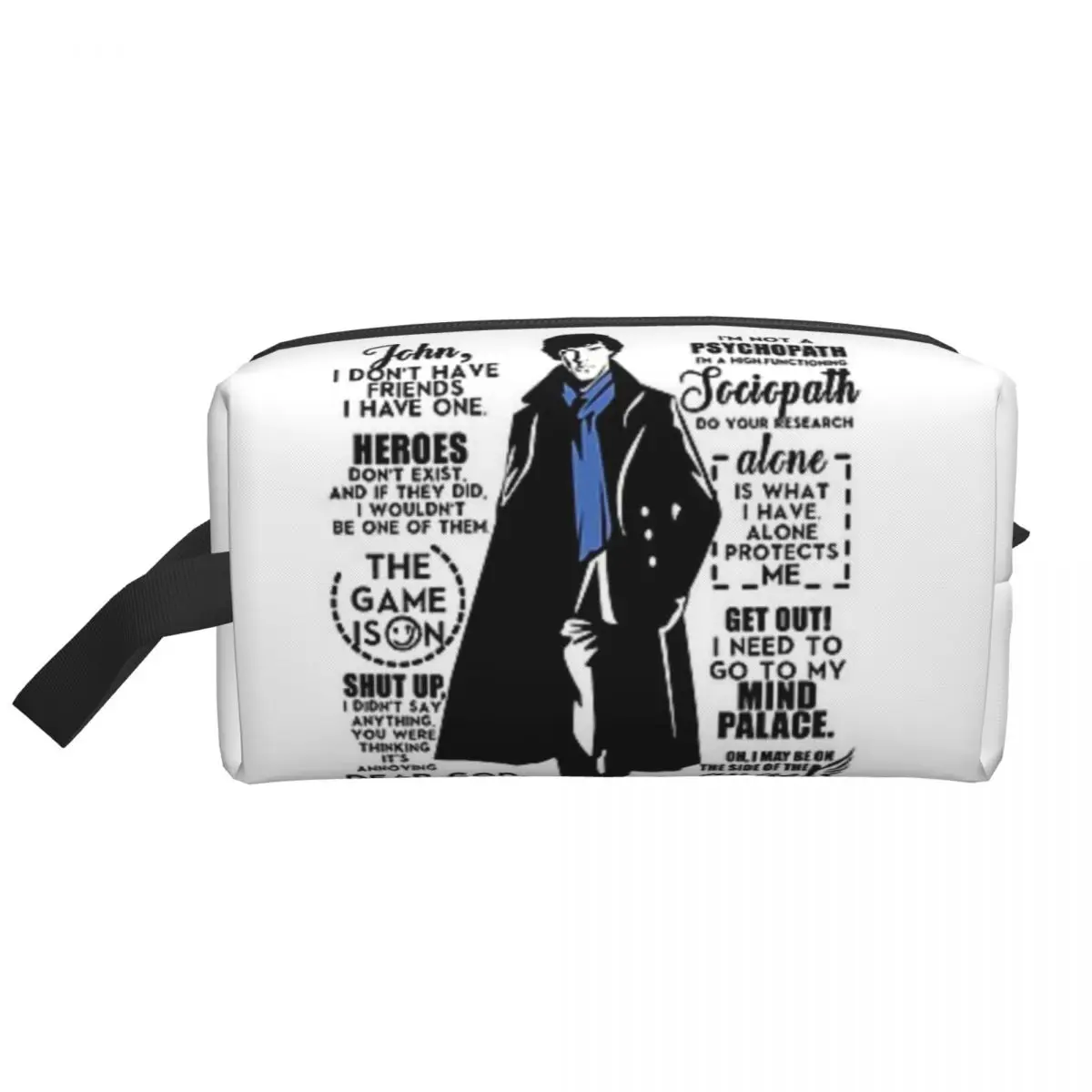 Quotes Polyester Men Business Portable Storage Bag Women Travel Cosmetic Bag Hanging Wash Pouch