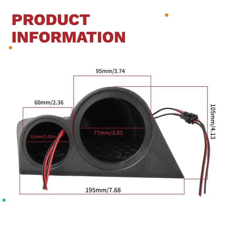 For Car DVD/CD Player Mounting Stand 3.5 Inch Horn Holder Bracket Midrange Base 3-Way Frequency Inverted Mold