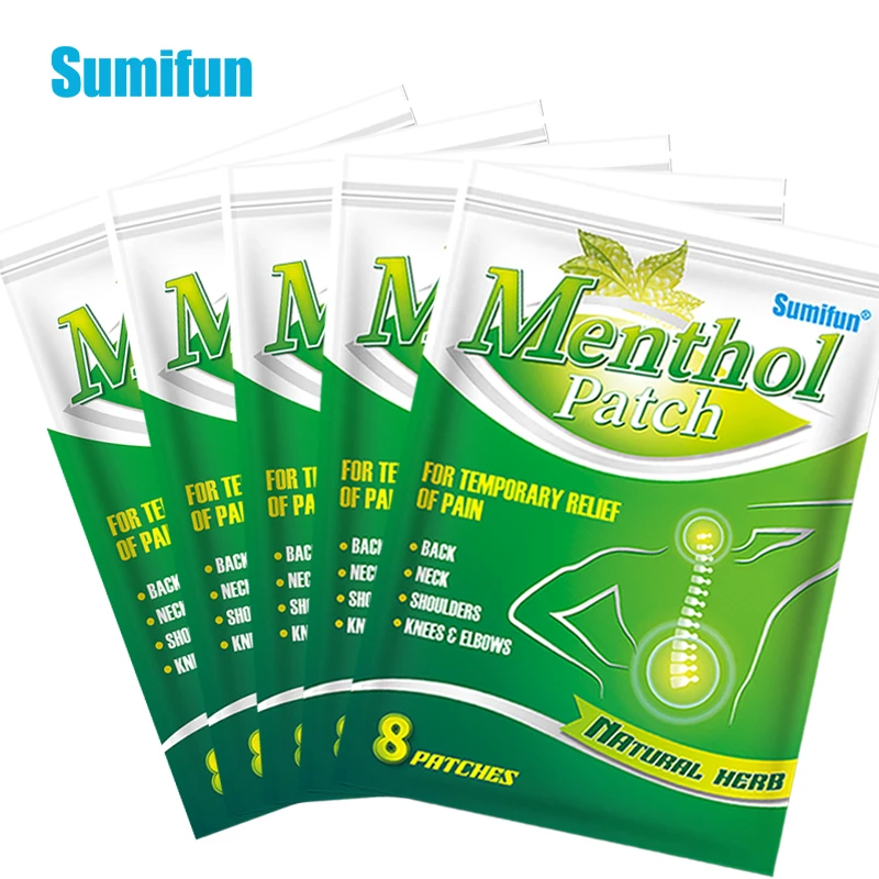 Sumifun 8/24/40Pcs Menthol Patch Arthritis Shoulder Muscle Sprains Cervical Knee Joint Plaster Mint Cooling Pain Relief Sticker