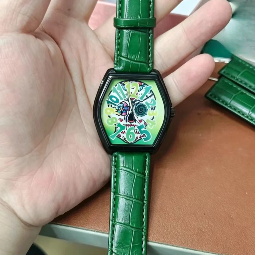 Halloween Skull Flower Quartz Watch Various Strap Choice Luminous Youth Men's and Women's Fashion Accessories Wristwatch