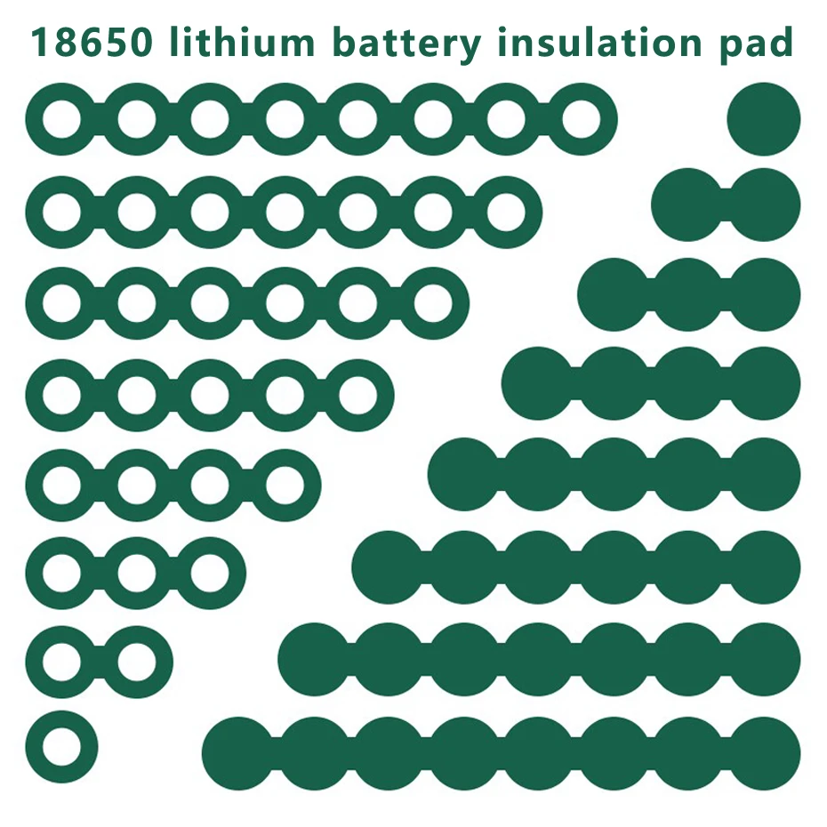 100pcs/lot 18650 lithium battery positive pole hollow negative pole solid highland barley paper insulation pad battery sticker