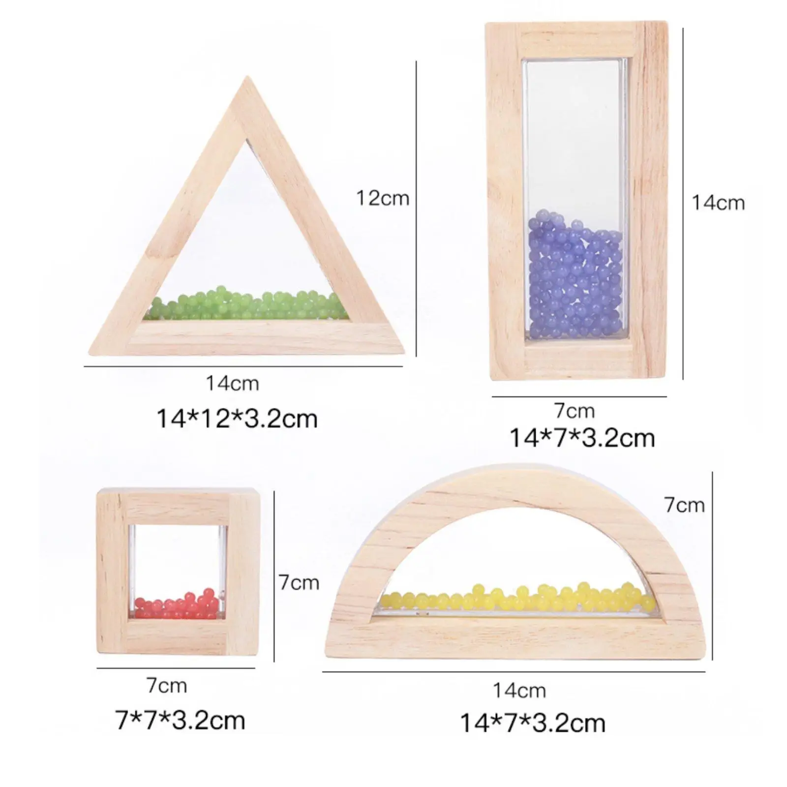 

Wood Building Blocks Construction Fine Motor Skill Game Creativity Multicolored Geometric Stacking Toys Rainbow Stacking Blocks