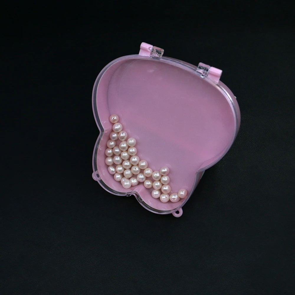 

Practical Polygonal Transparent Plastic Flip-top Beaded Bead Packaging Creative Children's Pink Jewelry Box Factory Wholesale