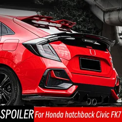 For Honda hatchback Civic FK7 2016-2021 Bodykit Car Rear Roof Trunk Lid Spoiler Wings ABS Plastic Exterior Tuning Accessories