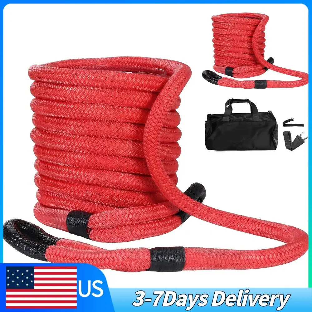 

Outdoor Recovery Rope with Soft Shackle Vehicle Recovery Kit 33900lbs Breaking Strength for UTV/ATV/Truck/Car/Jeep/Tractor
