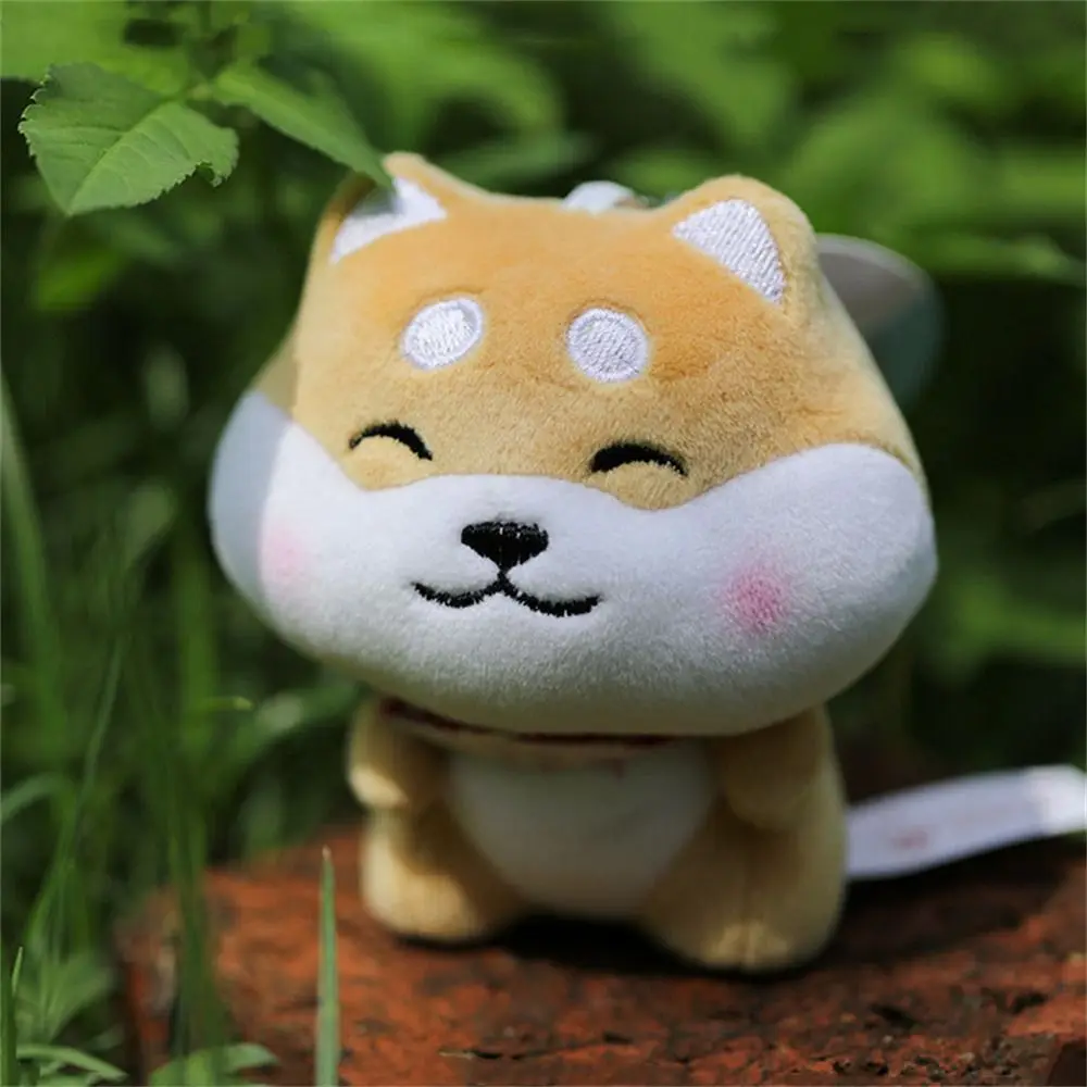 Mode peluche poupée en peluche chien porte-clés en peluche poupée mignon écharpe écharpe Shiba porte-clés sac à dos Animal chiot chien pendentif Couple cadeau