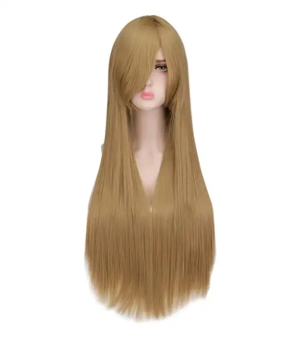 Long Straight Cosplay Wig Women Costume Party Black Red Ombre Heat Resistant Synthetic Hair Wigs