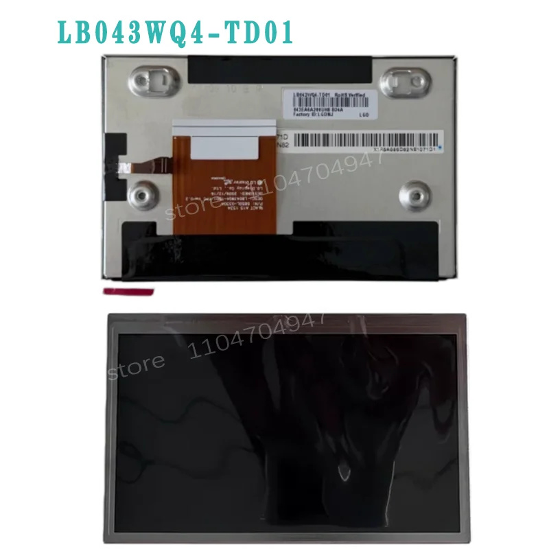 4.3inch lcd display LB043WQ4 LB043WQ4-TD01 with touch screen panel for K Car DVD GPS navigation LCD Monitor