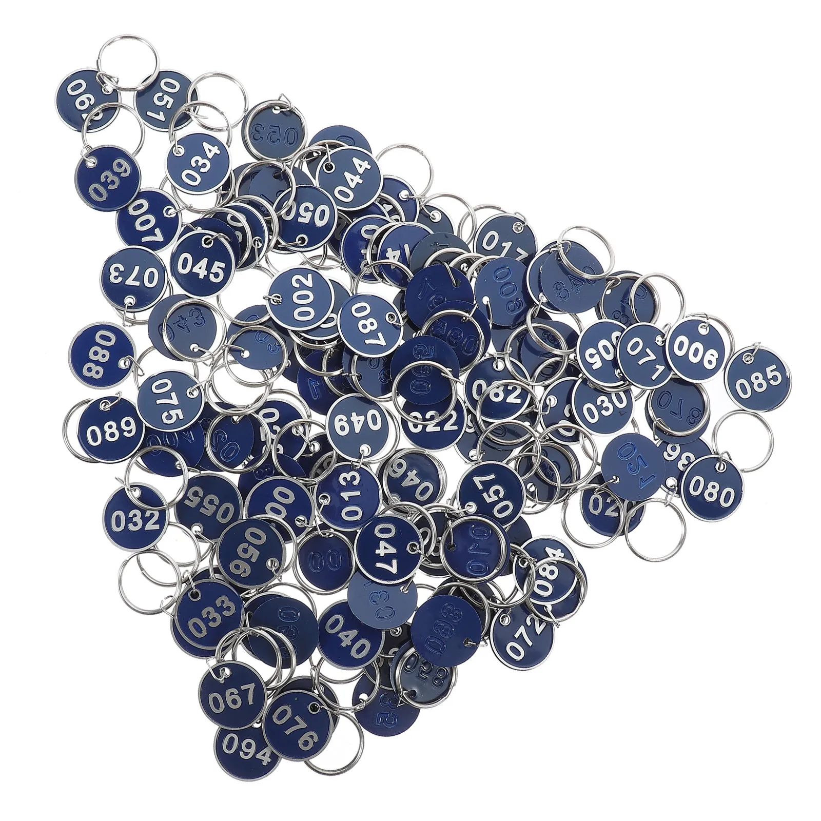

100Pcs Numbered Metal Tags Keychain Organizer Aluminum Alloy Key Markers for Sauna Pool Locker Storage Number Id Tags