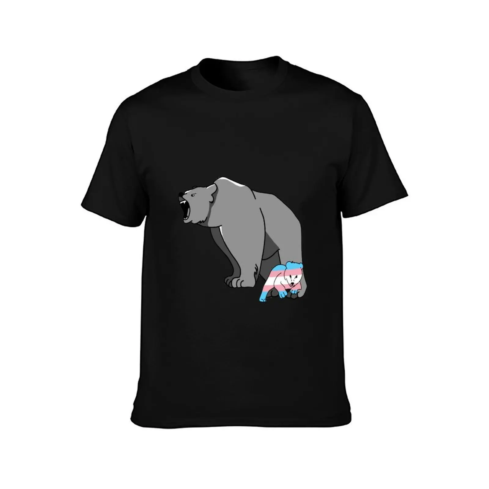 Mama/Papa Bear LGBT Pride Variation 4 T-Shirt, Summer Casual Cotton Tee, Oversized Streetwear Tops, Vintage Graphic Print