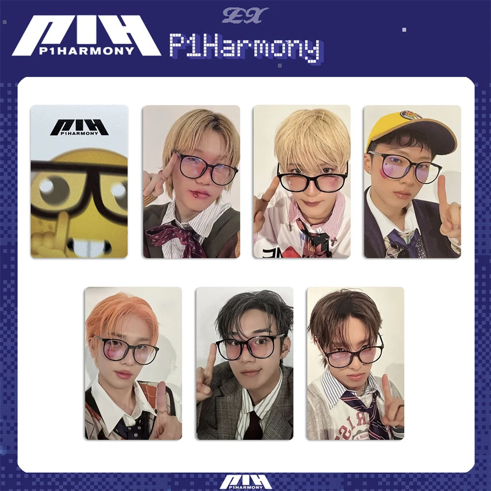 6Pcs/Set KPOP P1Harmony Postcards New Album EX Photocards KEEHO THEO JIUNG INTAK SOUL Two-Sided Lomo Cards Fans Collect Gift
