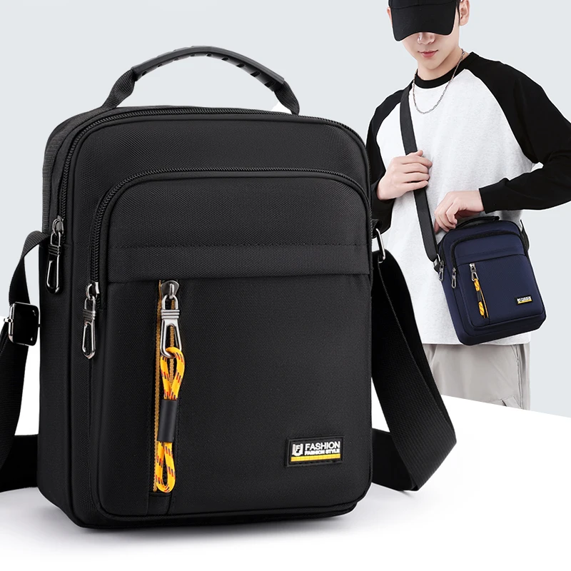 

Мужская сумка-мессенджер из оксфордской ткани большой вместимости – многокарманный наплечный рюкзак для работы, поездок и повседневного использования