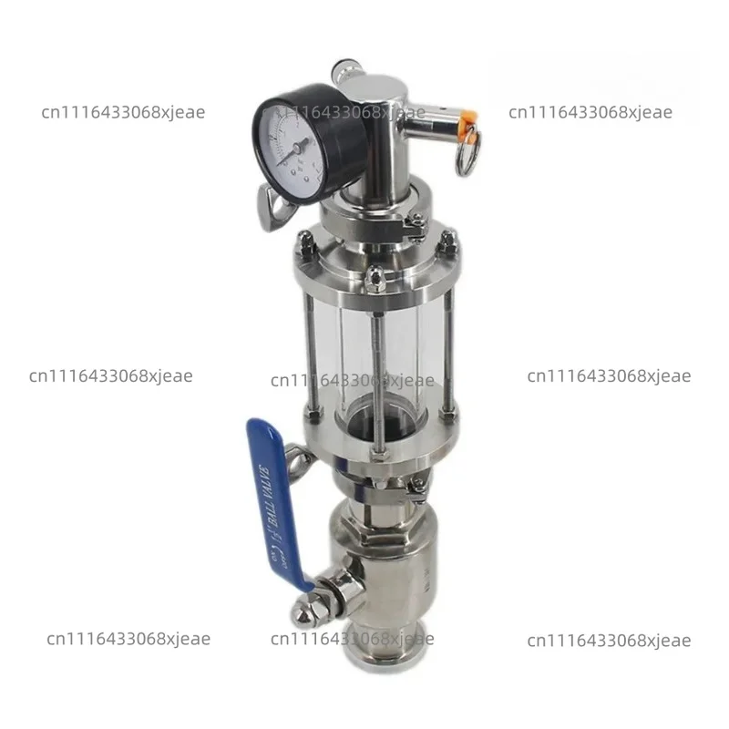 1.5-Inch Three-Clip Dry Jump Kit with Pressure Gauge, Homemade Jump Dosing Attachment for Kegs and Fermenters