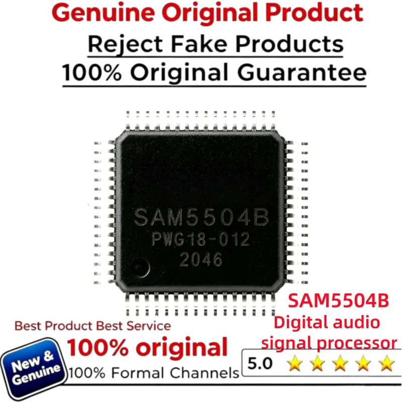 1PCS Original and Genuine SAM5504 SAM5504B 5504B digital audio signal processor LQFP64 DSP