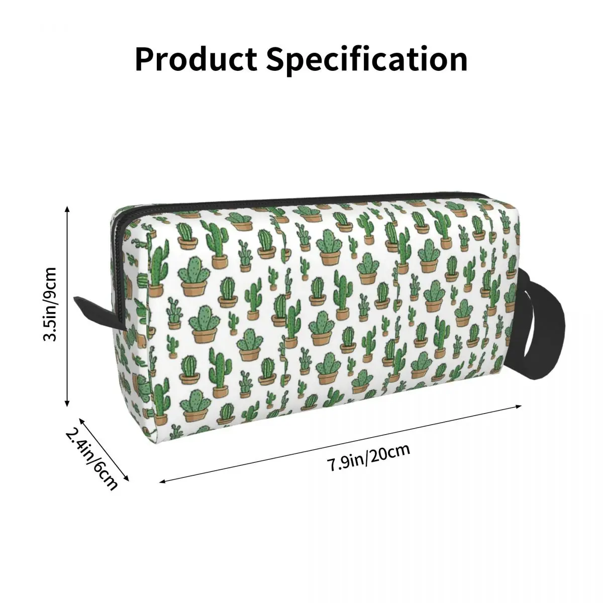 Cactus Flowers Cactus Cactus Flowers Floral Pattern Makeup Bag Cosmetic Dopp Kit Toiletry Cosmetic Bag Women Beauty Pencil Case