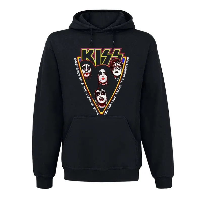 

Редкая футболка группы KISS с надписью «Alive in 1979 Tour», толстовка с капюшоном и длинными рукавами в рок-стиле