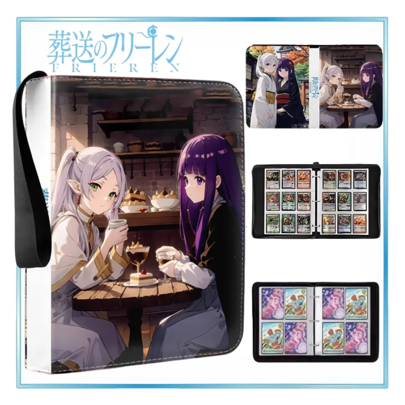 

Frieren: Beyond Journey's End Card Binder Loose-leaf Leather Postcard Polaroid A4 Card Storage Collection Album Festival Gifts