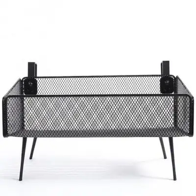 

Metal Bedside Hanging Storage Basket Heavy Duty Home Dorm Organizer Hanging Sundries Basket For Books Cups Earphones