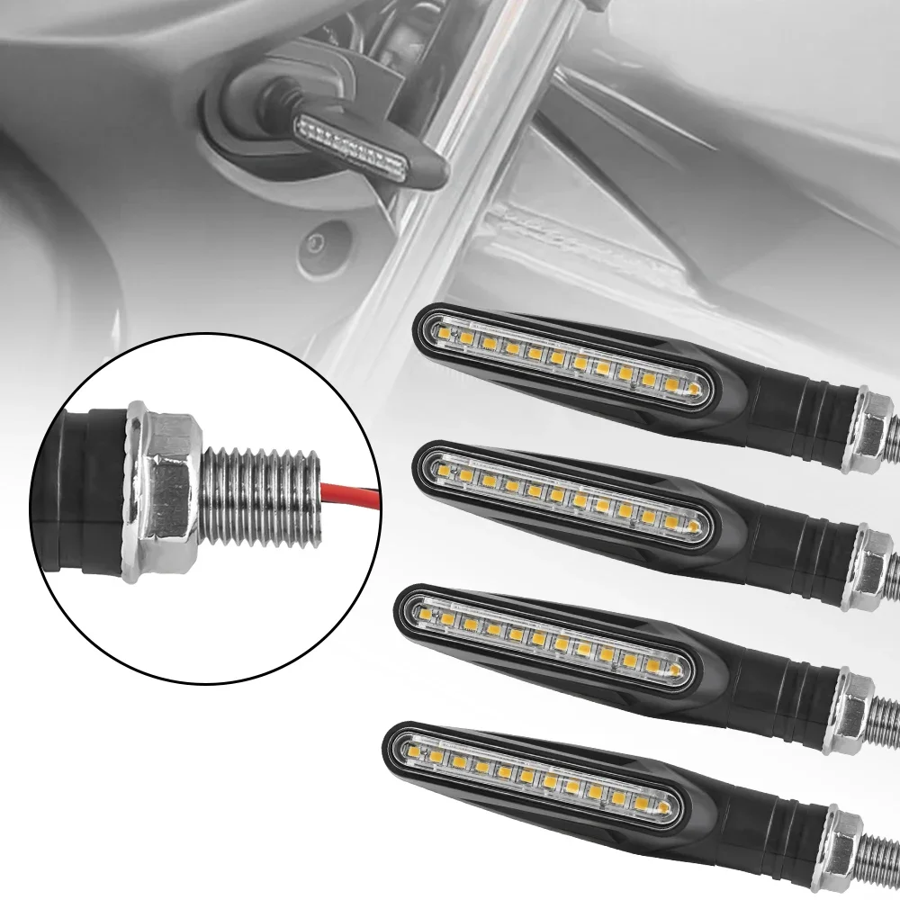 

Pop Universal LED Motorcycle Turn Signal Light 12v Waterproof Amber Flasher Indicator Blinker Rear Lights Lamp Accessories