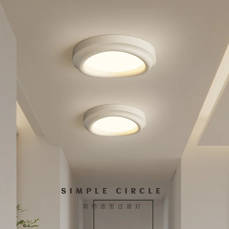 

New aisle lights 2023 new cream wind small ceiling lights in the entrance cloakroom corridor balcony eye protection lamps