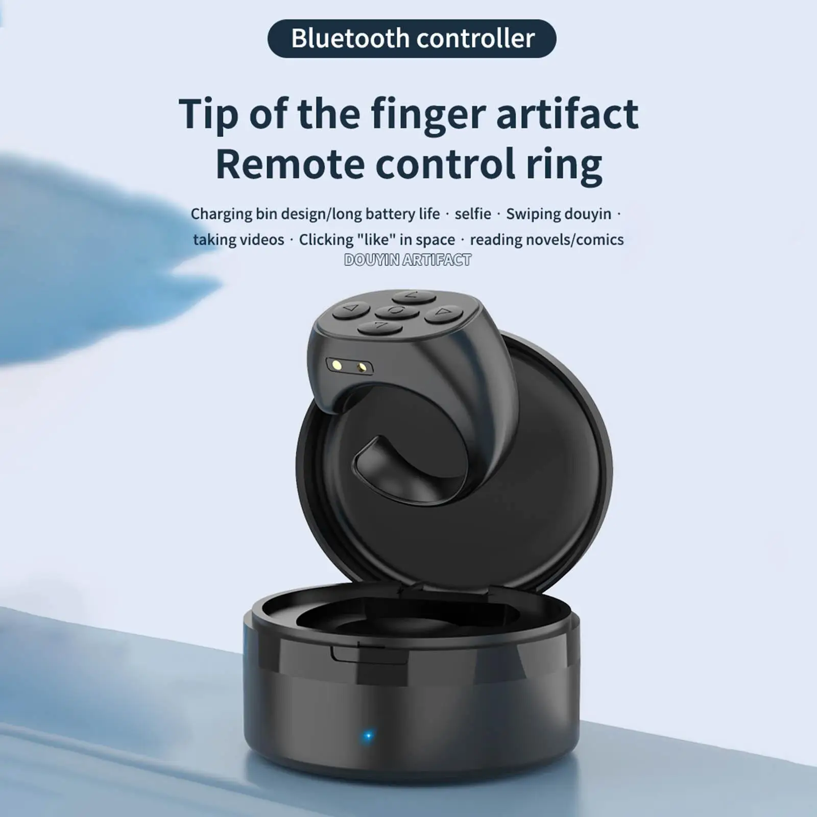 backtonatureau Remote Control Button Remote Shutter Ring Design for Smartphone