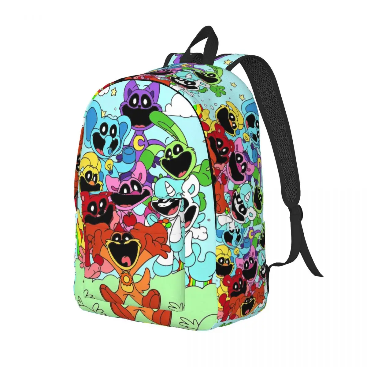 Cartoon CATNAP DOGDay Classical Backpack Outdoor High School Smiling Cats  Daypack for Men Women Laptop Computer Canvas Bags