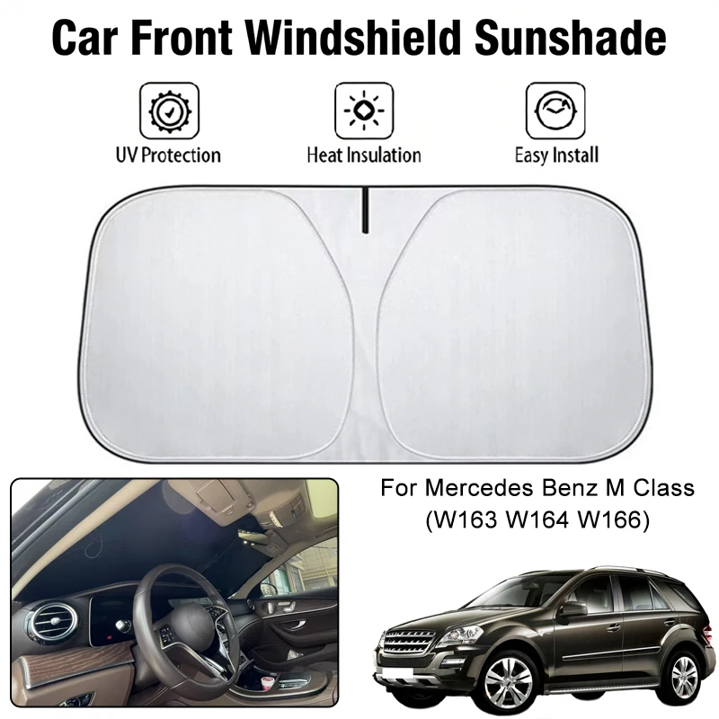 

Foldable Car Windshield Sun Shade UV Block Heat Insulation For Benz M Class W163 W164 W166 Interior Protection Accessories