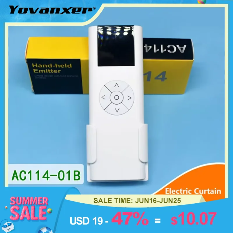 

Electric Curtain Single Channel Control RF433 Wireless Remote Controller for Motorized Projector Screen Spare Part A-OK Motor