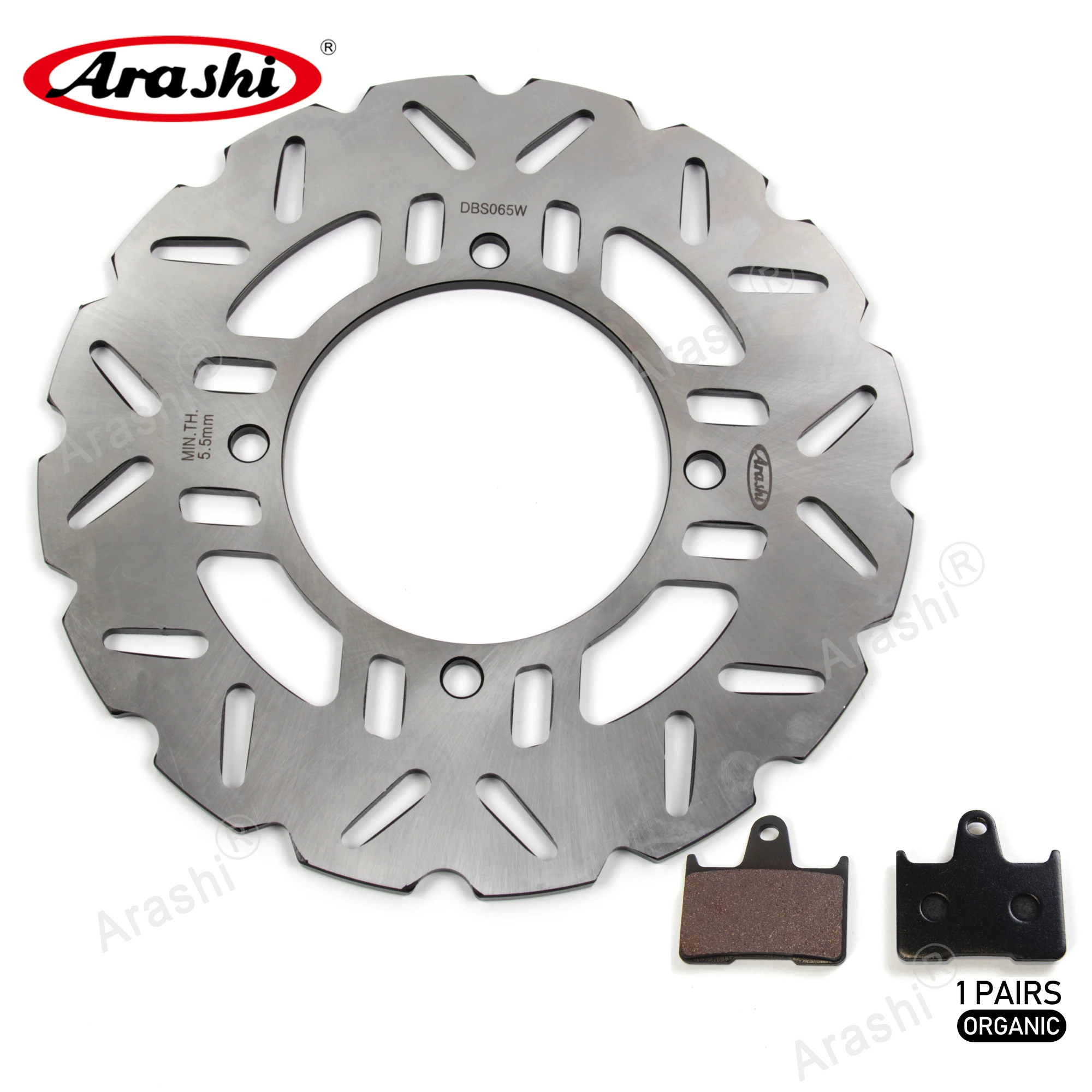 Motorcycle CNC Rear Brake Discs Rotors & Brake Pads For KAWASAK ZZR 1400 ZZR1400 ABS 2008 2009 2010 2011 2012 2013 2014 2015 New