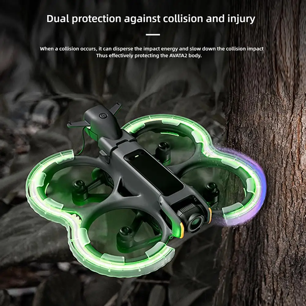 Aerial Camera Anti Collision for dji Avata2 Paddle Luminous Protective Avata2 Protective Cover Drone Accessories