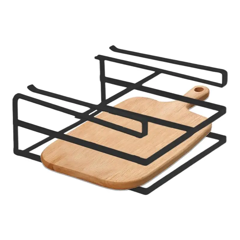 

Under Cabinet Chopping Board Holder, Board Organizer, Hangable Under Cabinet Pan Lid Hand Chopping Station for Home Kitchen