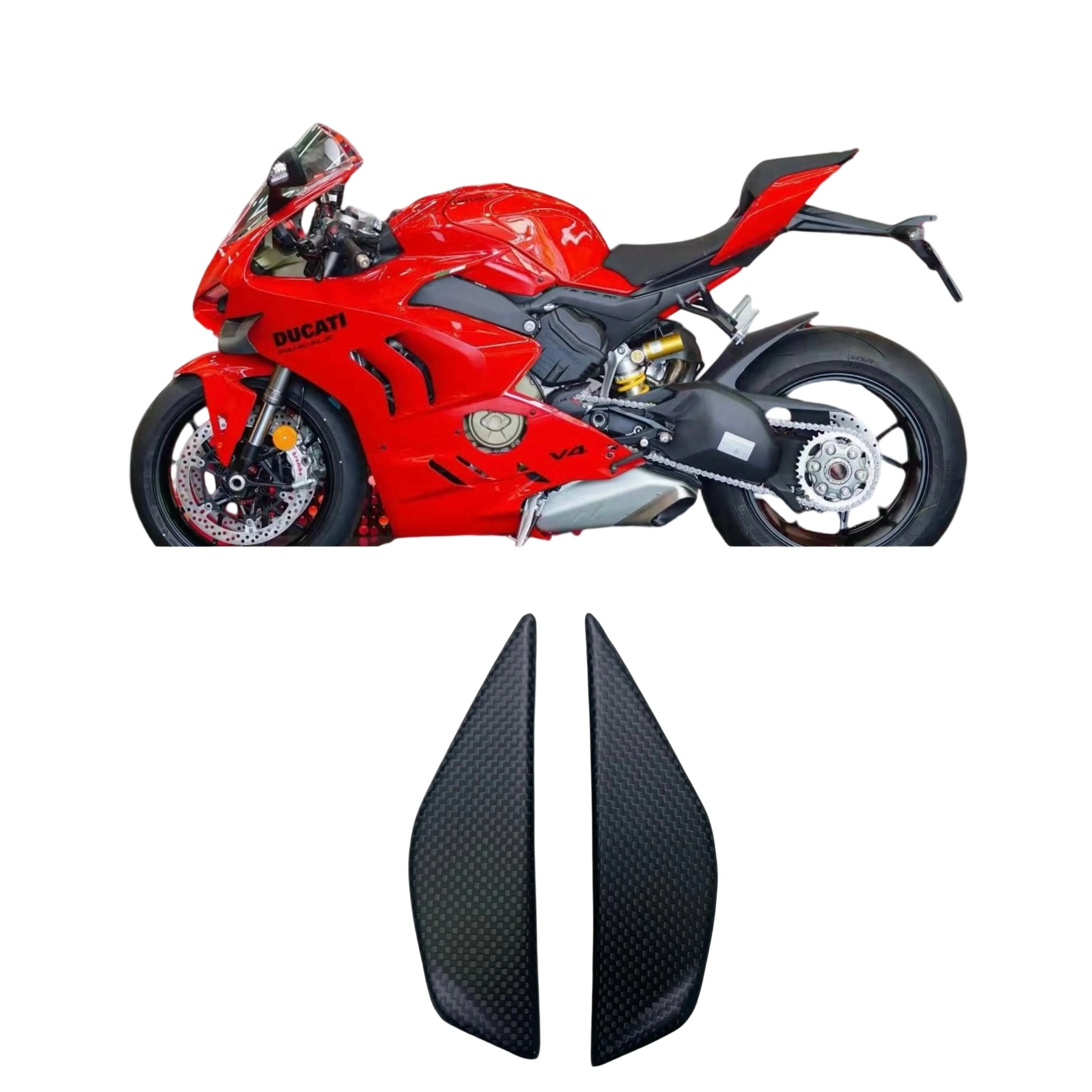 

Новая крышка заднего зеркала из углеродного волокна для мотоцикла, декоративная крышка для DUCATI Panigale V4 V4S V4R V2 V2S, передний обтекатель, модифицированные детали