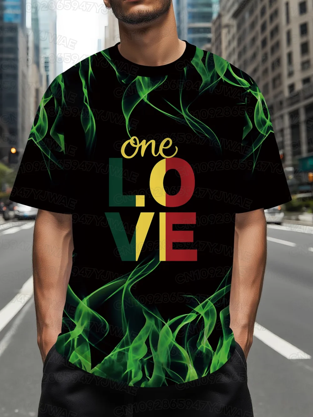 Summer Jamaica Men's Sports Jersey Reggae Music Inspired Print Short Sleeve T-Shirt Plus Size Women's Sport T-Shirt Top