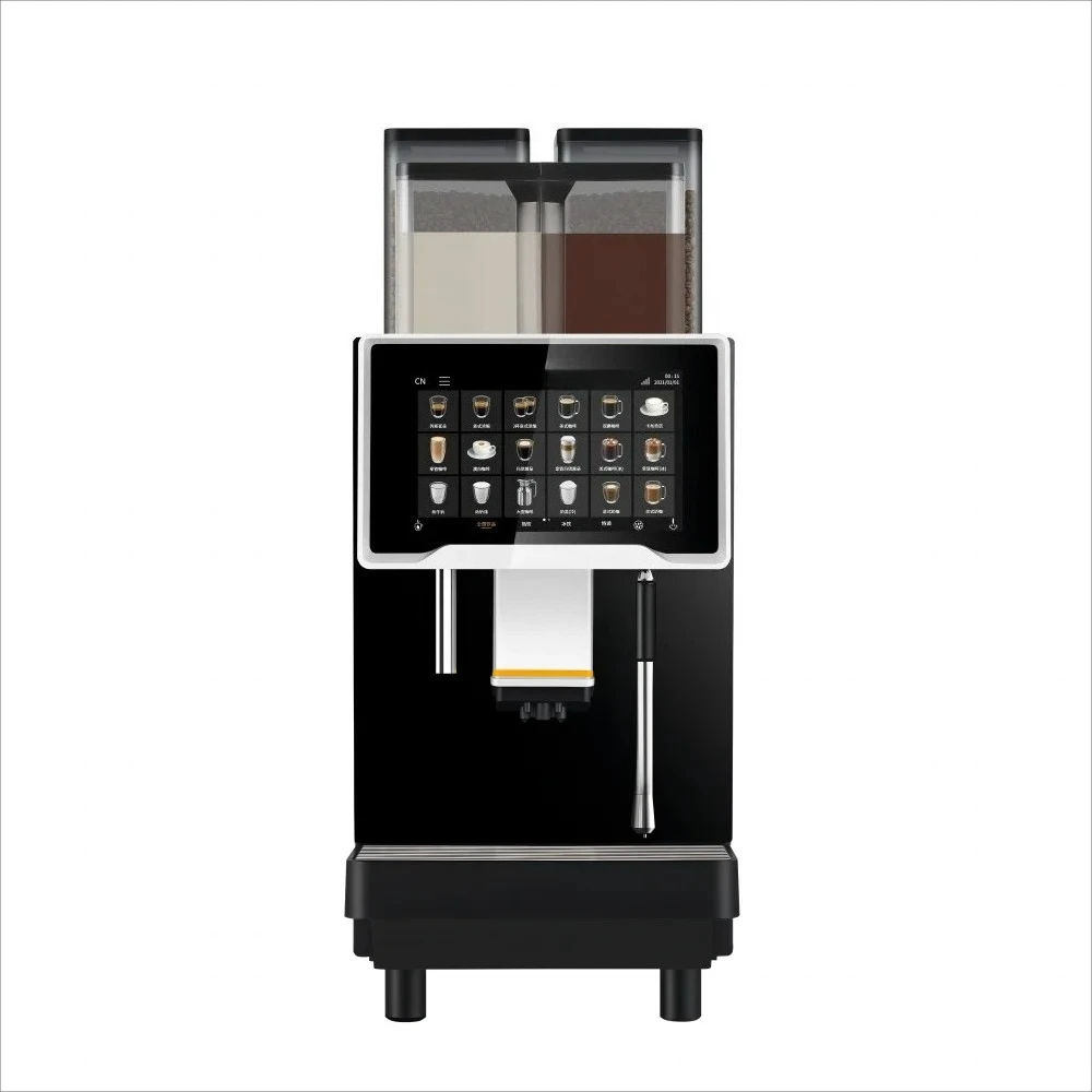 Plus-T Commercial Fully Automatic Coffee Machine with Grinder and Cold Milk Froth Bean to Cup Coffee Maker