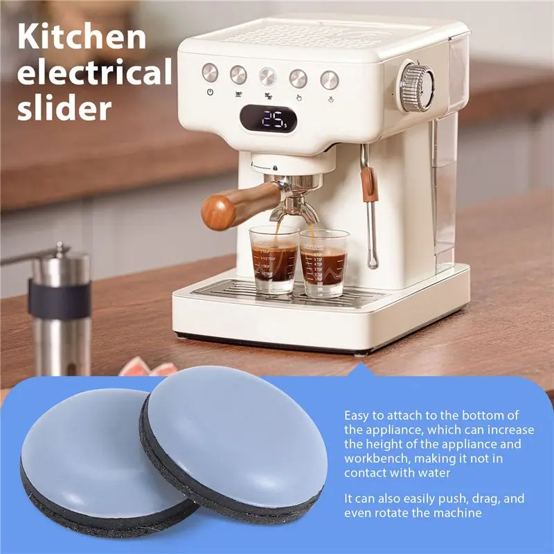 EYFL-10Pcs Kitchen Appliance Sliders For Counter, Adhesive Caddy Sliding Tray Compatible With Most Coffee Makers, Air Fryers