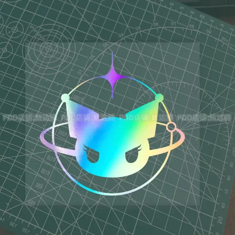 산리오 쿠로미 자동차 반사 스티커 10*10cm 귀여운 만화 데칼 귀여운 소녀 하트 자동차 장식 스티커