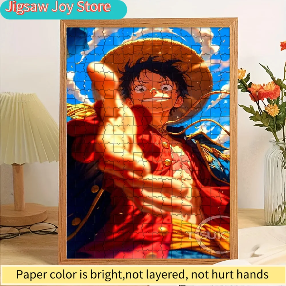 

Anime One Piece Monkey D. Luffy Confident Heroic Pose Paper Puzzle, Creative Gift For Anime Fans And Home Decor