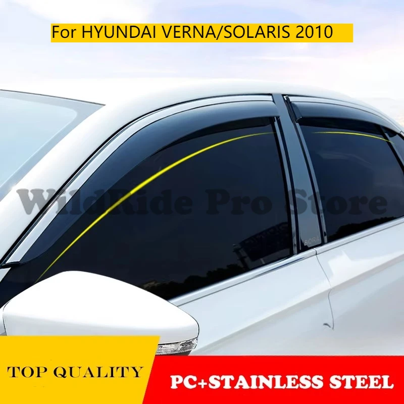 

Car Accessories for HYUNDAI VERNA/SOLARIS 2010 Shade Rain/Sun/Wind Guard Deflectors Auto Parts