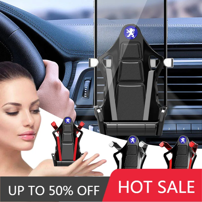 

Gravity Car Phone Holder Air Vent Mount Cell Phone Holder in Car Mobile Support for Peugeot 308 408 508 RCZ 208 Wheel Center Cap