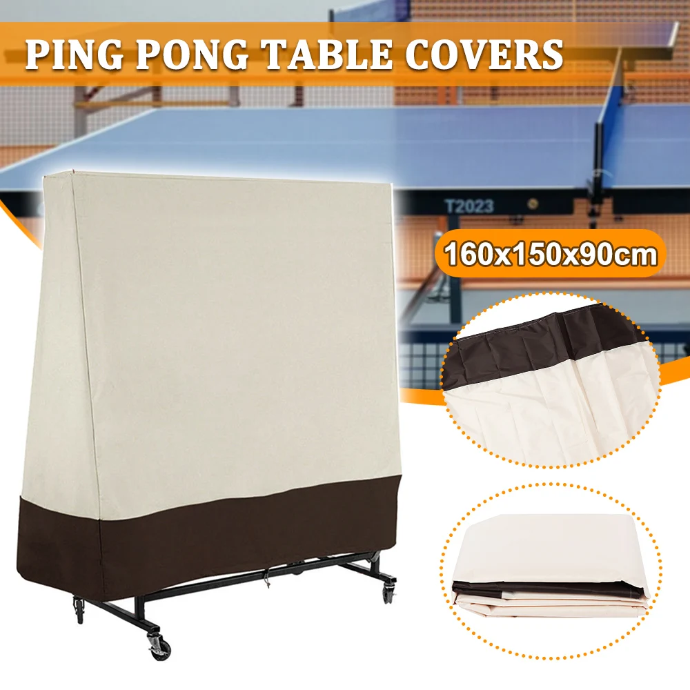 Table Tennis Cover Heavy Duty Waterproof Dustproof Outdoor Indoor Ping Pong Table Storage Cover Furniture Protection Cover