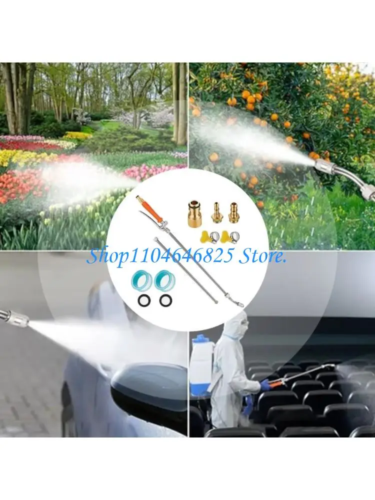 Stainless Steel Garden Wand With Regulable Nozzle And Locking Handle