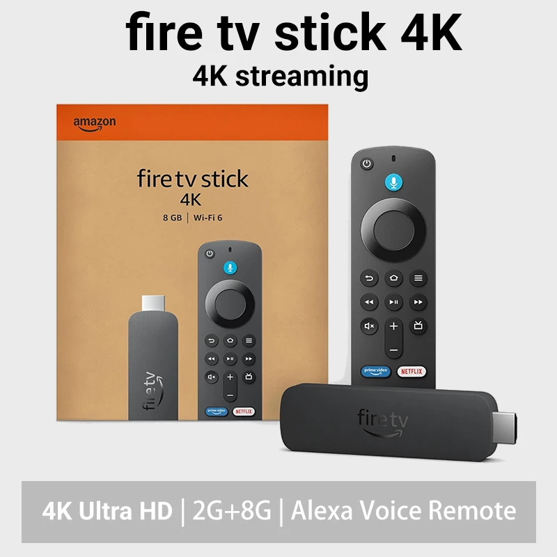 

All New Fire TV Stick 4K（2023）, Android TV, Netflix Smart TV Box, Alexa Voice Remote, Multi-language Support, Portable