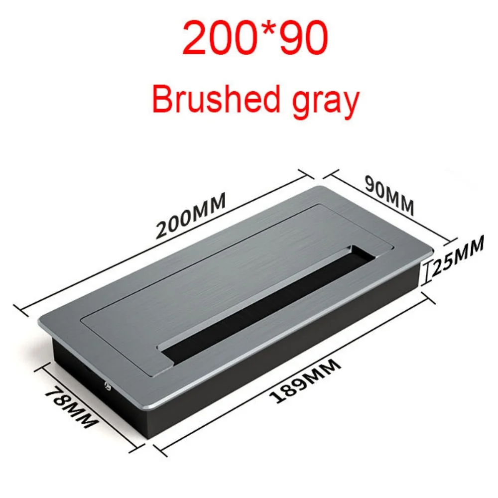 1Pcs Desk Cable Wire Hole Cover Line Outlet Port Threading Box Cable Cover Cable Passing Organizer for Office Furniture Hardware