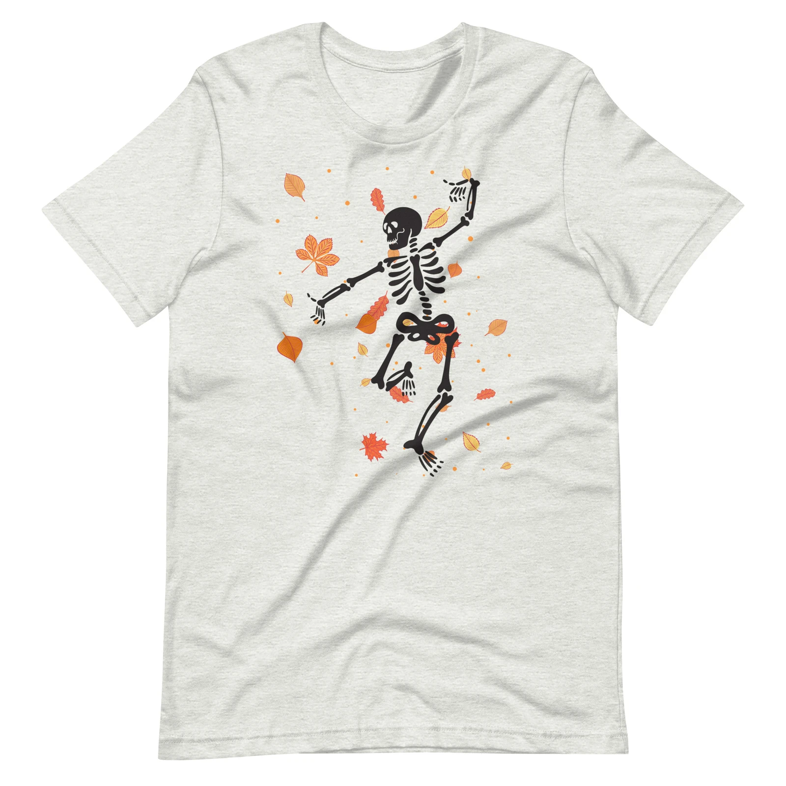 Fall Dancing Skeleton Halloween Unisex T-shirt S,M,L,XL,2X,3X,4X