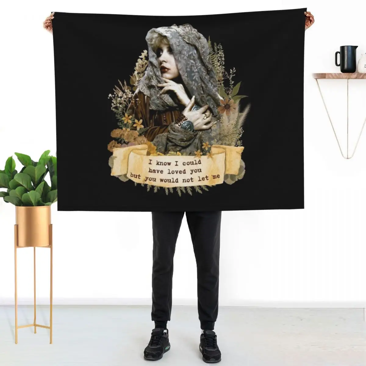 

Cottagecore Stevie Nicks Silver Springs Throw Blanket Warm Plush Fuzzy Blanket for Living Room