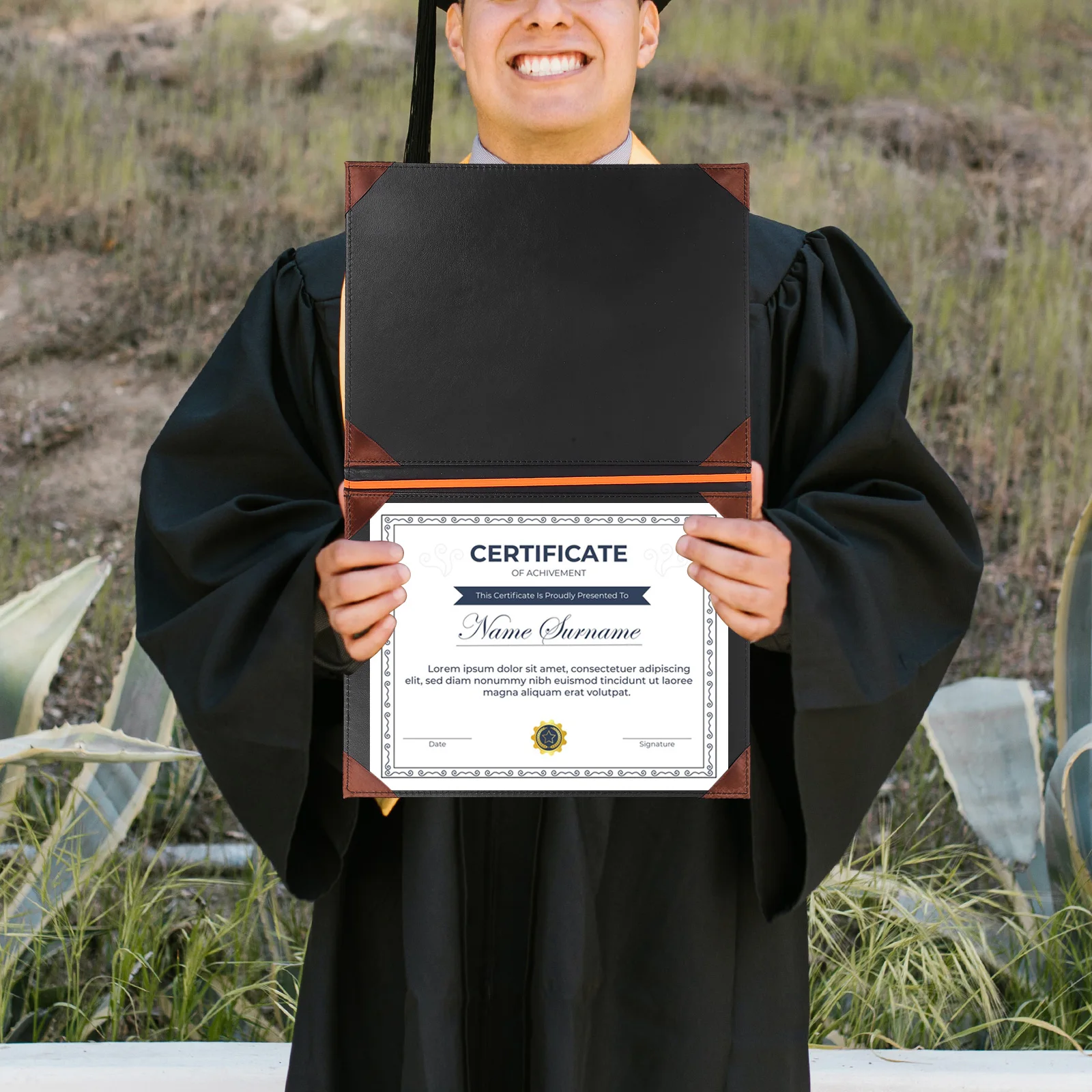 

Diploma Cover Folder Certificate Degree Holder College Document Organizer Storage Album Graduation Accessories Protects