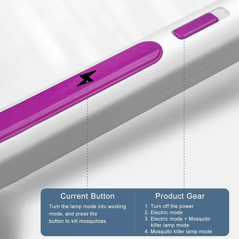 10LED Trap Mosquito Killer Lamp Electric Flies Swatter USB Rechargeable Summer Mosquito Trap Racket Anti Insect Bug Zapper 3000V