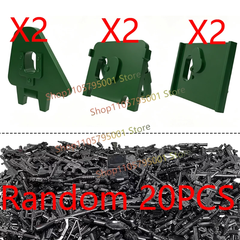 MOC Military Building Blocks Accessories Special Forces Vests Guns Rifle Helmets Grenades Shells 3D Printed Bricks Toys Gifts F9